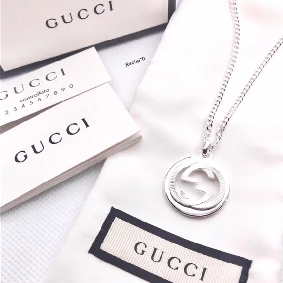 New Authentic Gucci Groove GG Necklace 22" - Picture 1 of 10